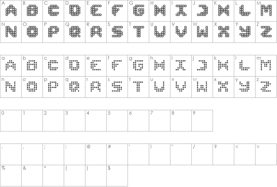 ANIMEQUEEN font character map preview
