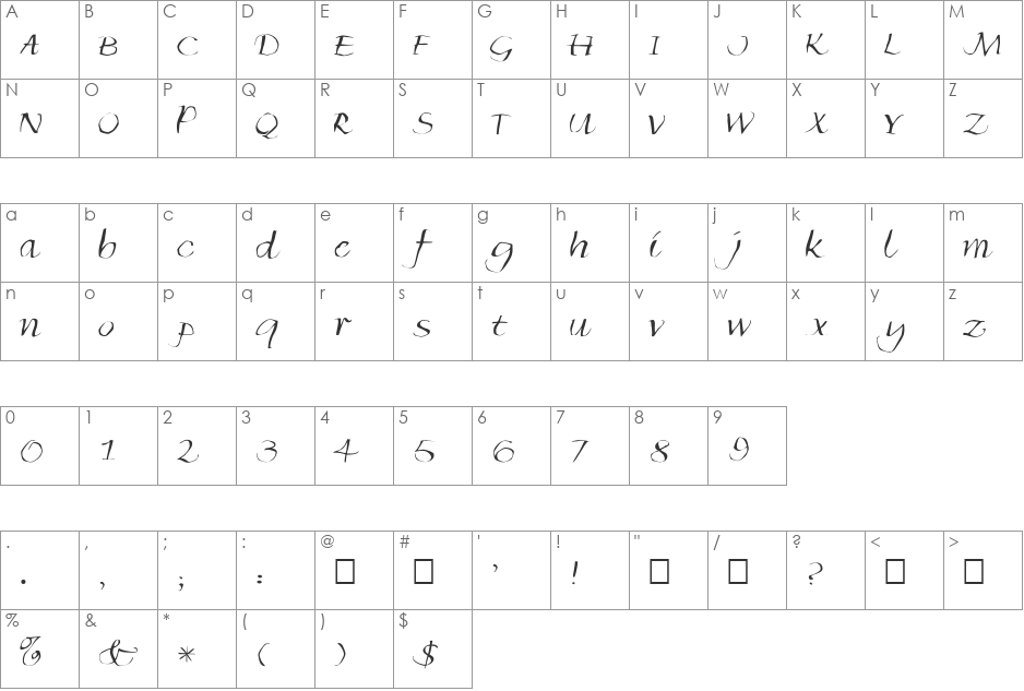 FZ WARPED 35 font character map preview