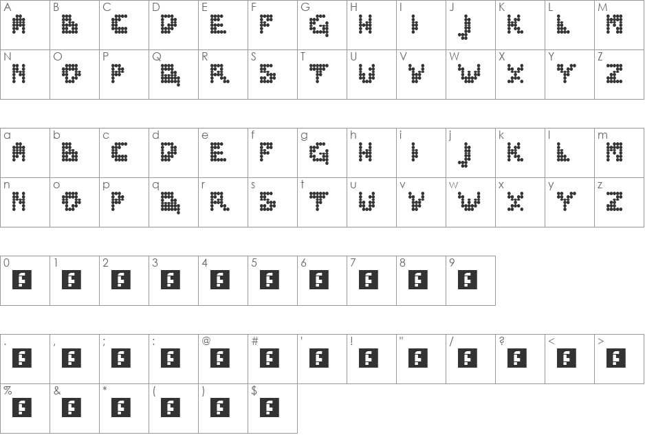 Gaby Pergi Ke Bali font character map preview