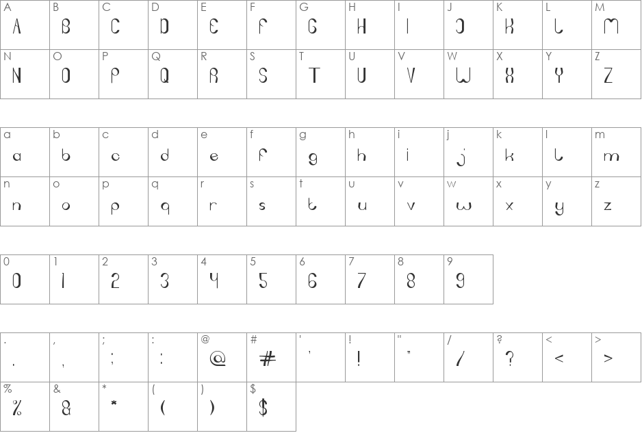 Game Of Life font character map preview