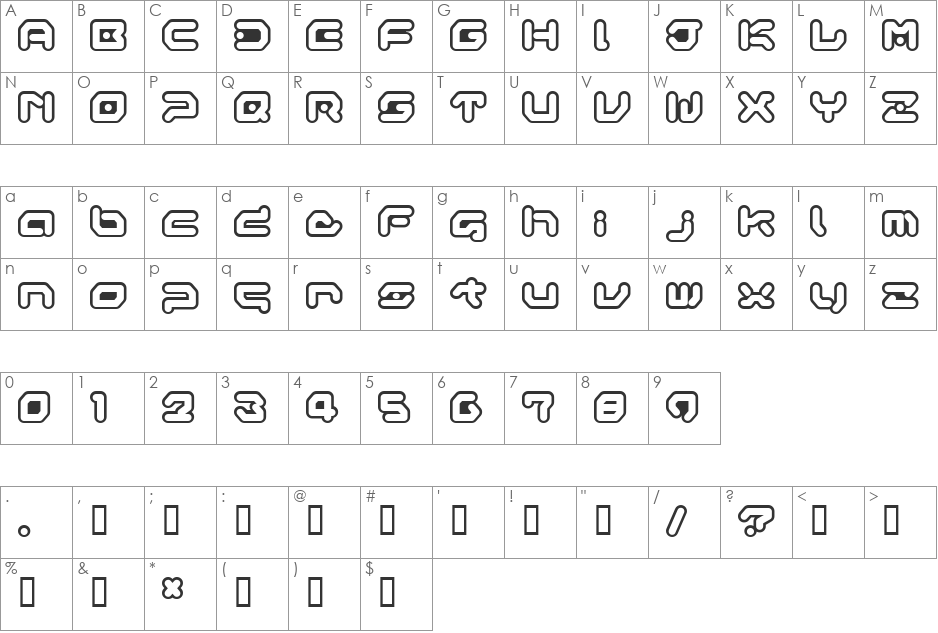 Gameboy Gamegirl font character map preview