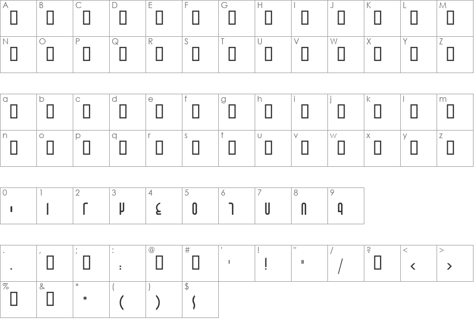 GE Cap Medium font character map preview