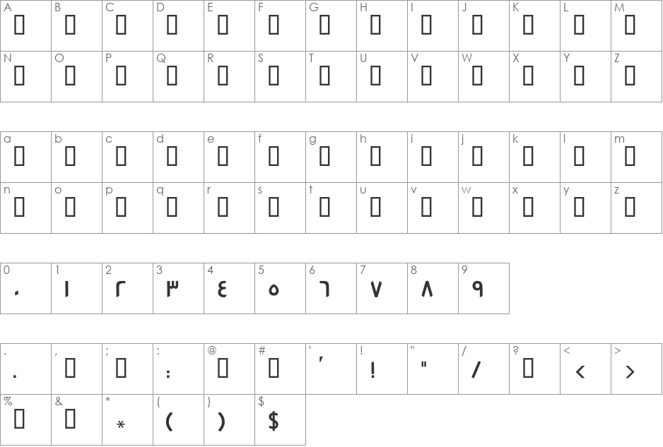 GE SS Text Medium font character map preview