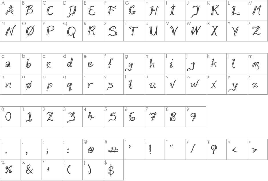 Geefium Serif font character map preview