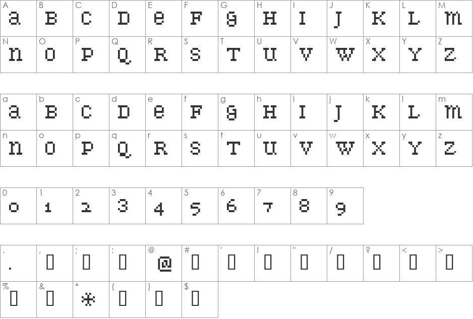 Gentleman Caller font character map preview