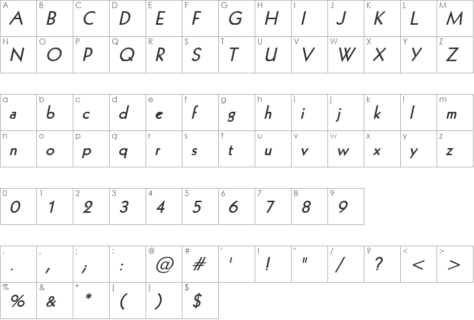 Geo 112 Condensed font character map preview