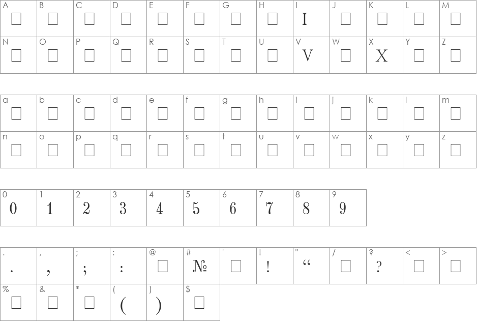 GEO GOGEBASHVILI font character map preview