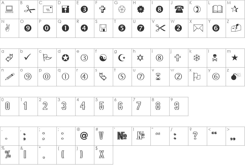 Geo Kakhaber font character map preview