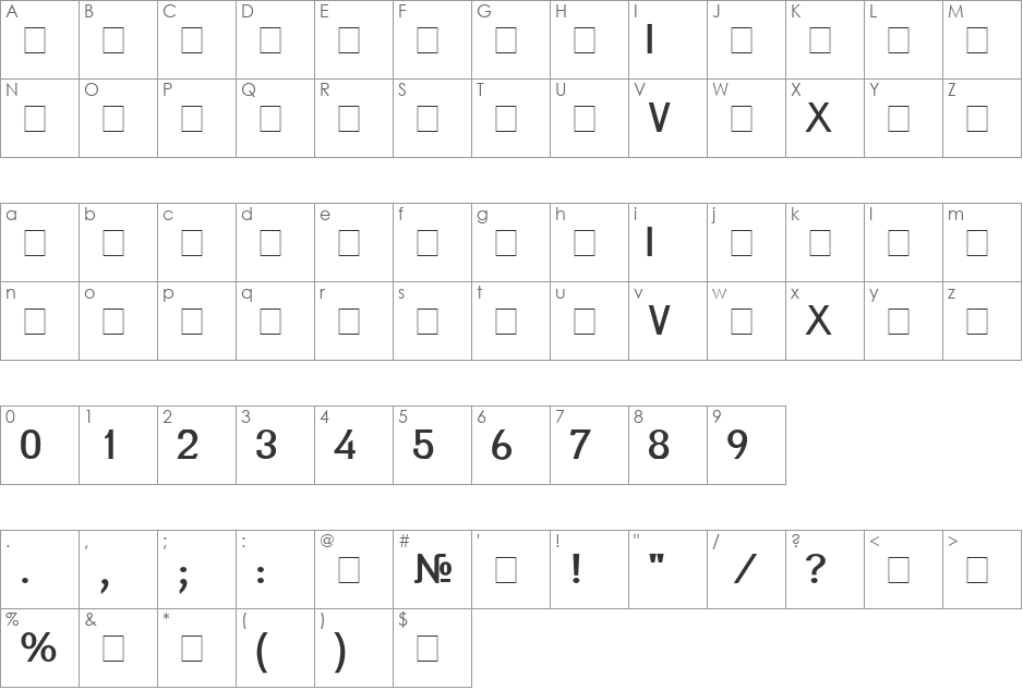 Geo Kolkheti font character map preview