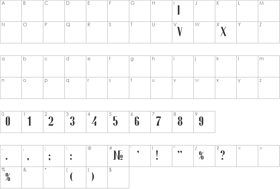 Geo Shemokmedi font character map preview