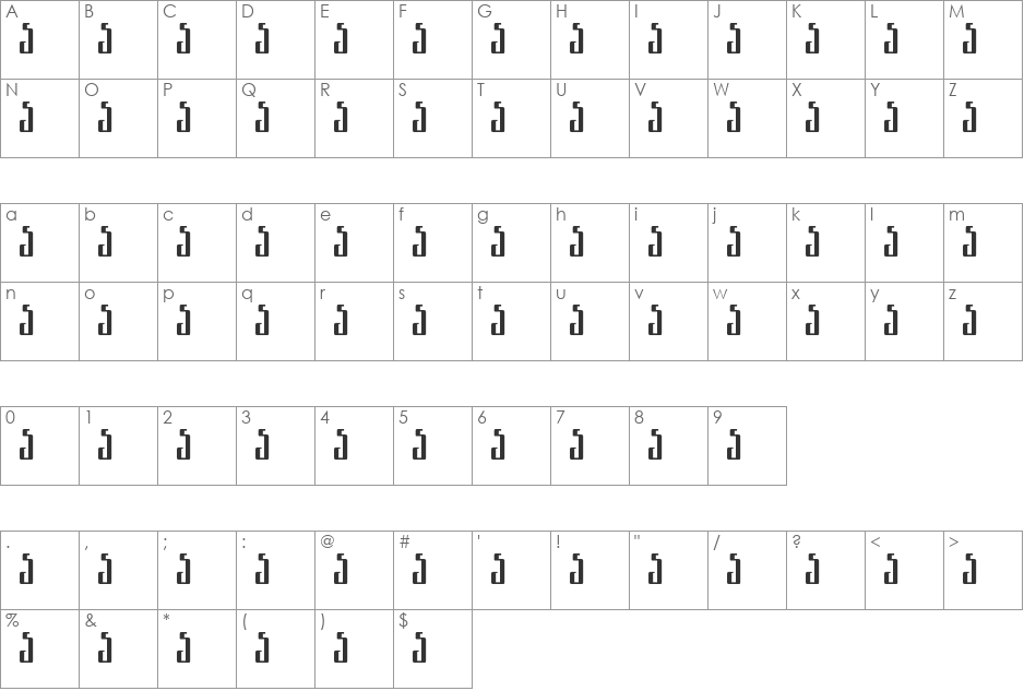 Geo-MagaliMt font character map preview