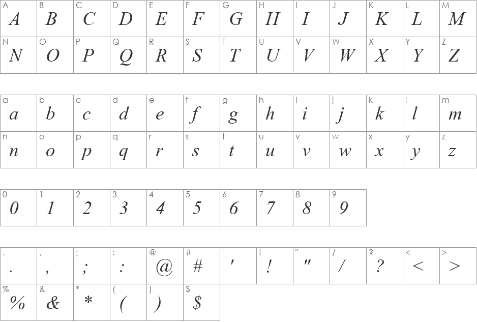 Geo_Academiuri font character map preview
