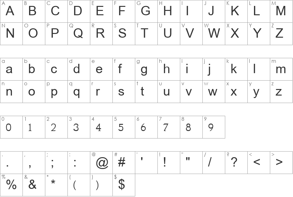 GEO_CVEULEBRIVI font character map preview