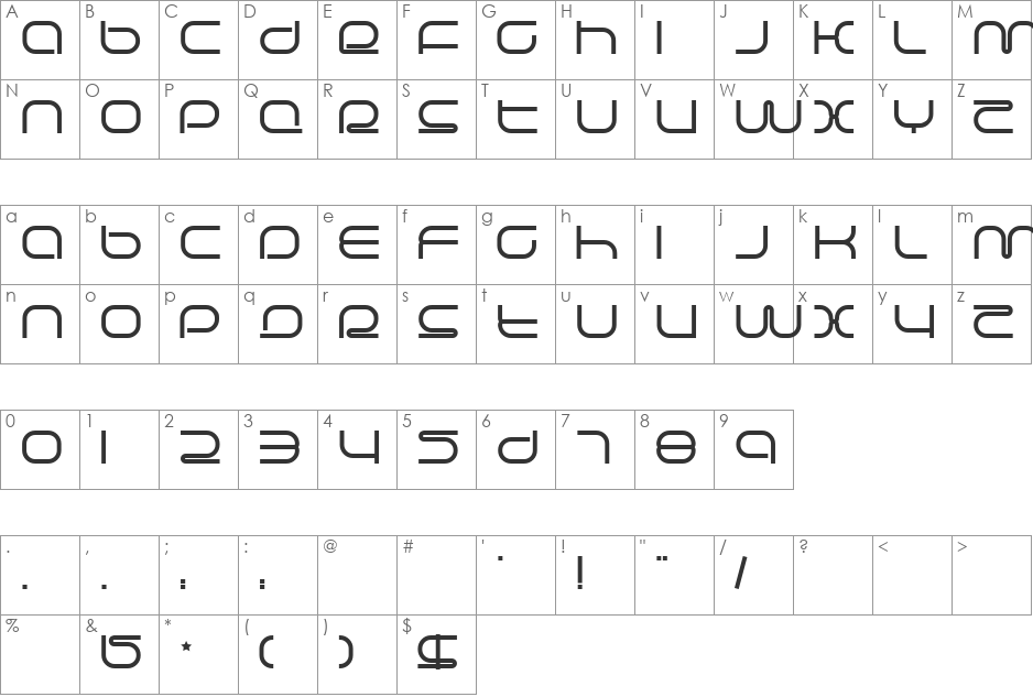 German Shepherd font character map preview
