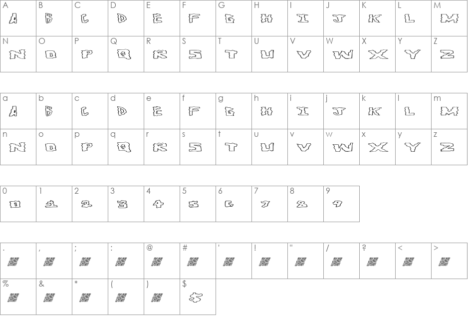 GetAround font character map preview