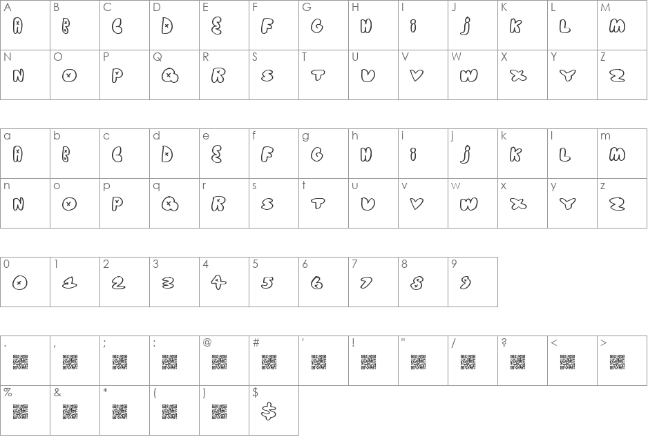 GetReal font character map preview