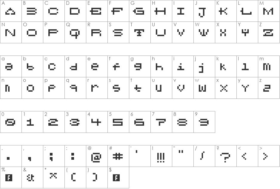 gid_eon font character map preview