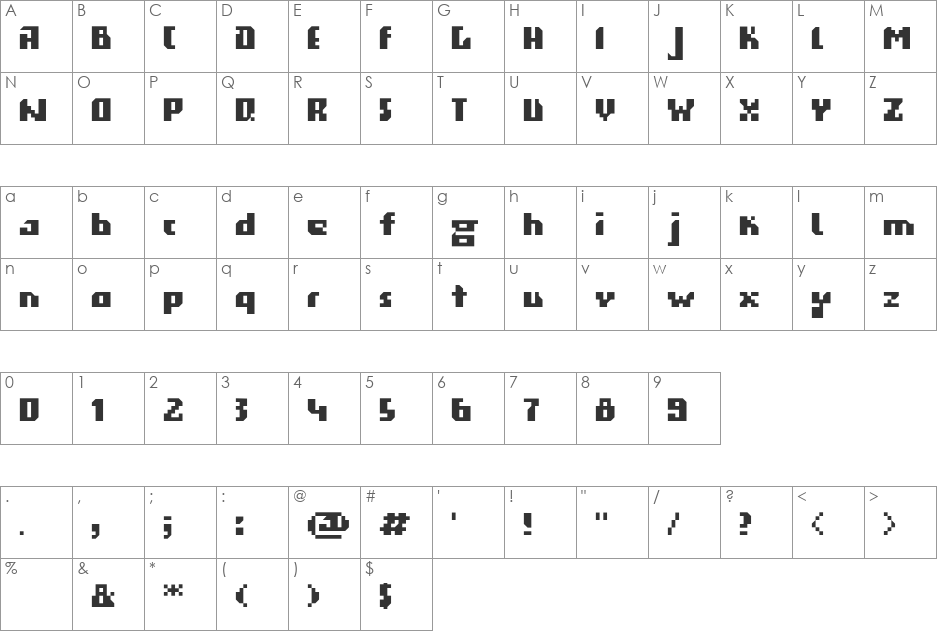 gigabyte font character map preview