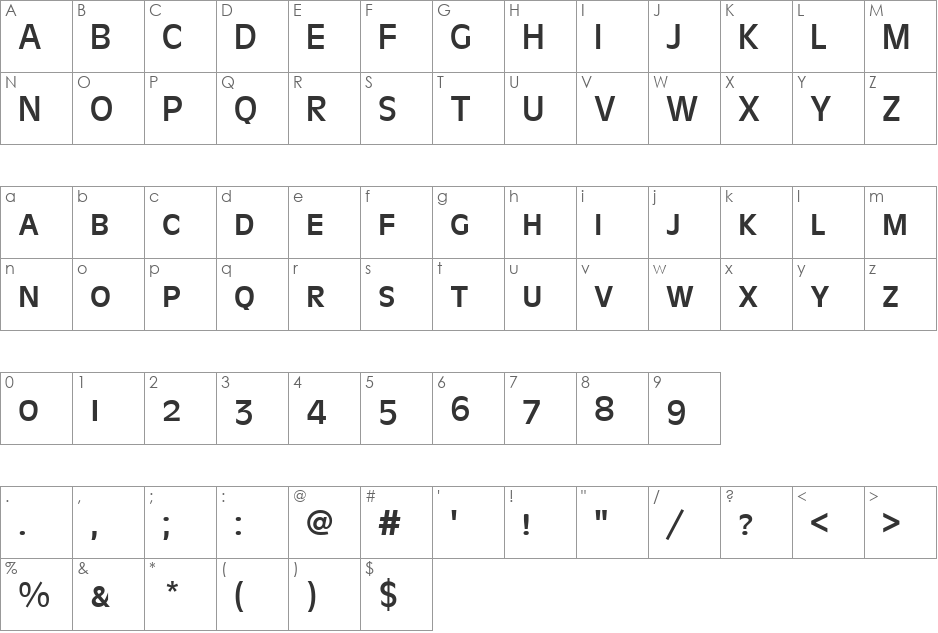 AntiqueOliSCTReg font character map preview