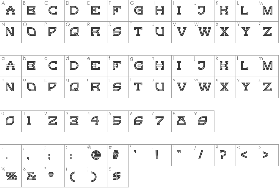 Ginger Peachy NF font character map preview