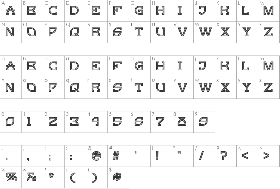Ginger Peachy NF font character map preview