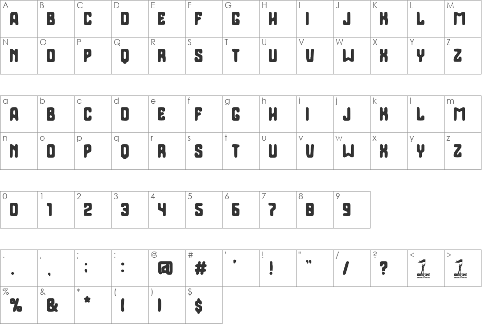 Gobierno font character map preview