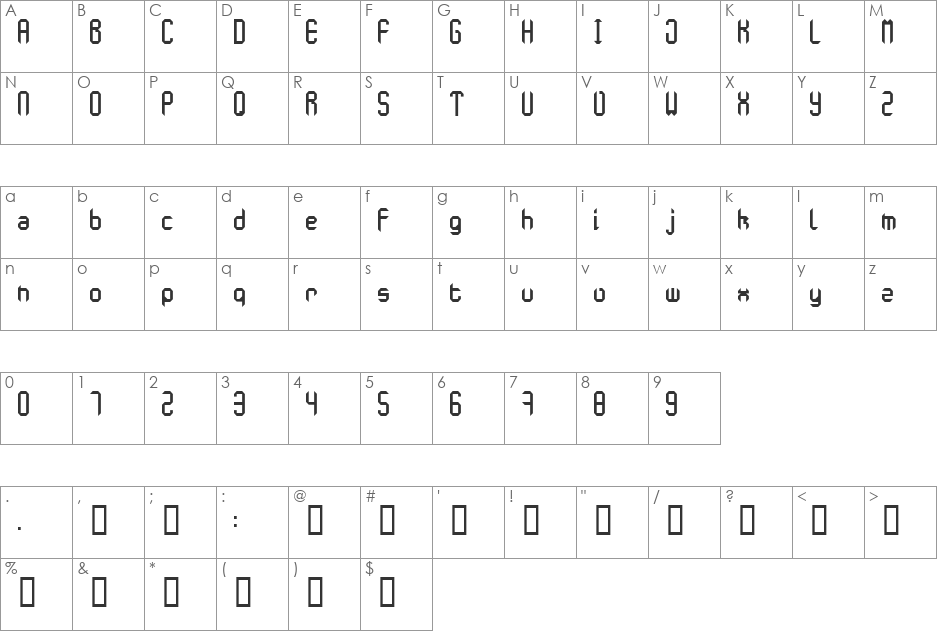 gogogogo font character map preview