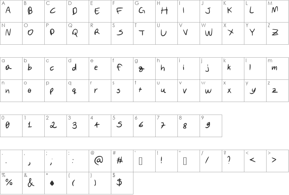 An_Original_Font_By_Davi font character map preview