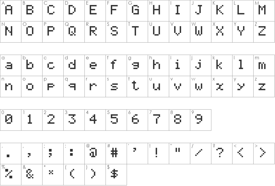 Graph 35  pix font character map preview