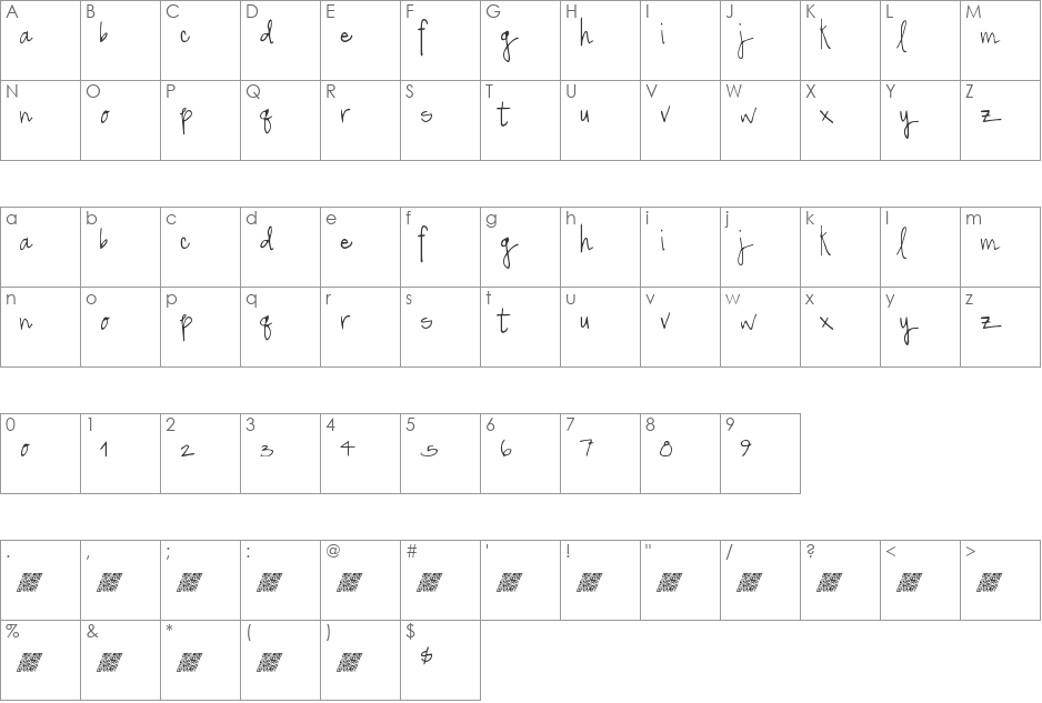 GreatSpringtime font character map preview
