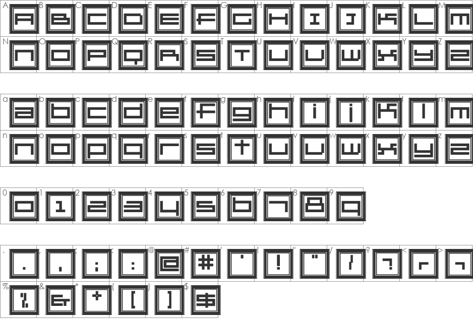 GridExGallery font character map preview