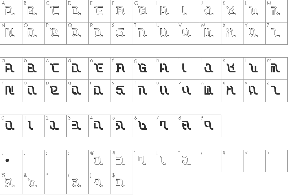 GROSSFADERS CH02 font character map preview