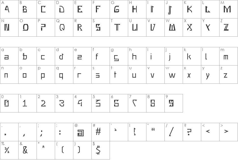 [email protected] font character map preview