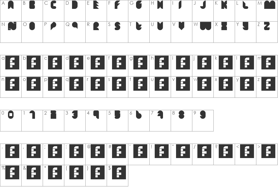 haha font character map preview