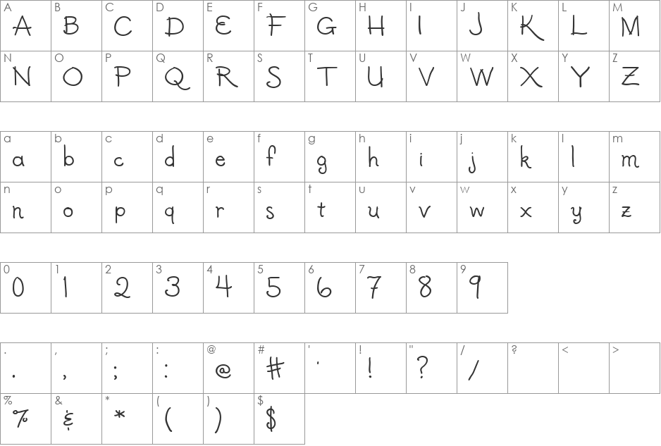 Halcyon font character map preview