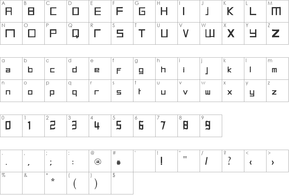 Halit's Font! font character map preview