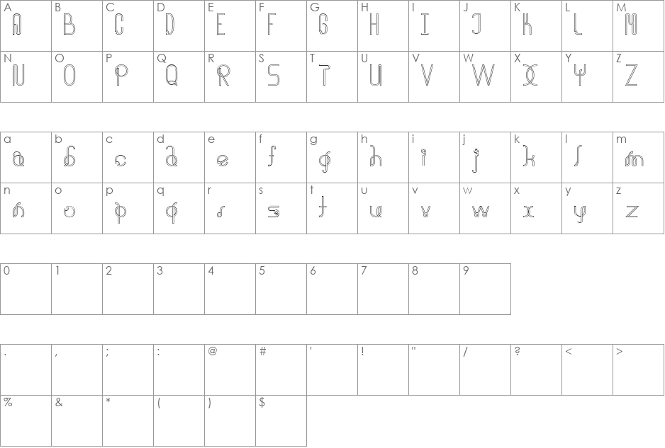 halusinasi font character map preview