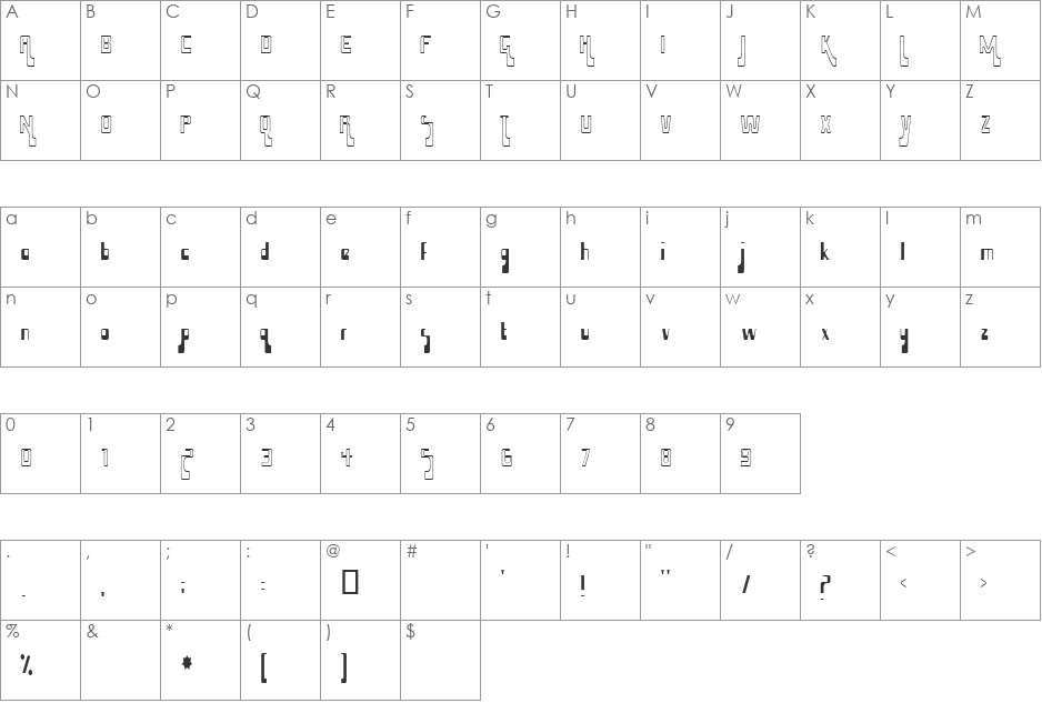 Hamma Mamma Jamma font character map preview