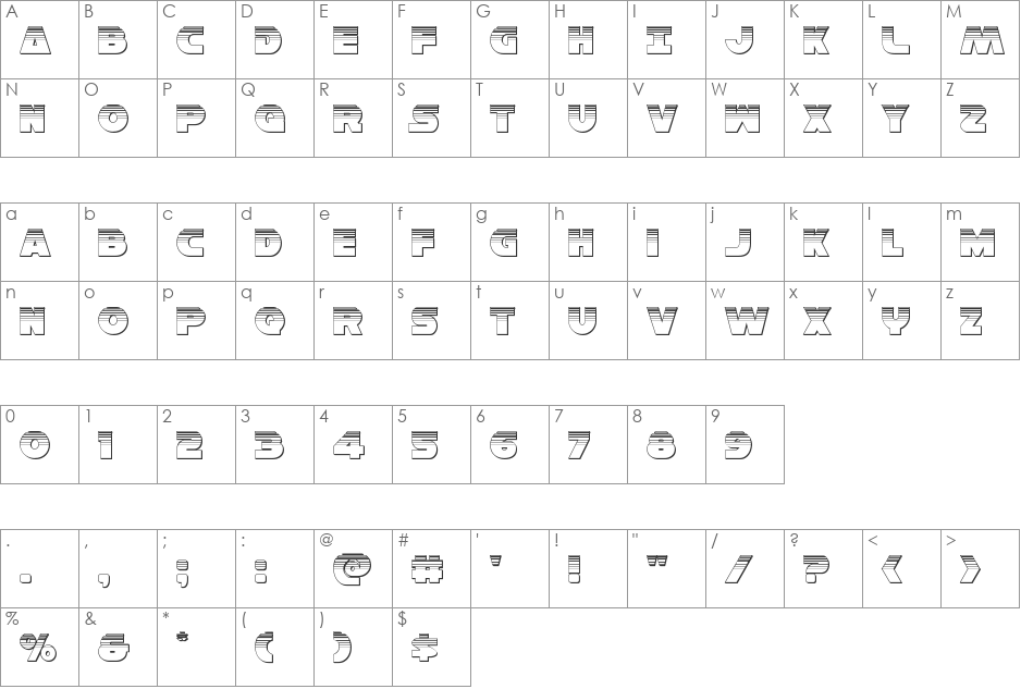 Han Solo Platinum font character map preview