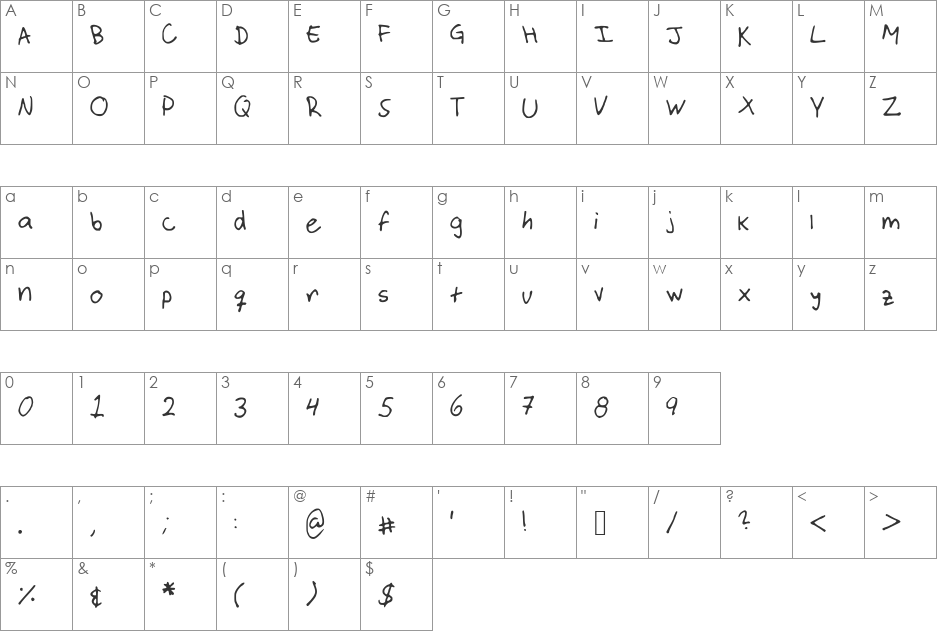 AramAbdulla font character map preview