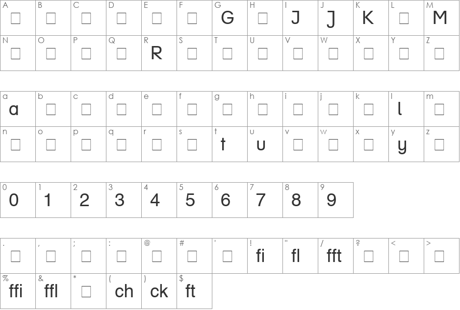 Helvetica Profi font character map preview