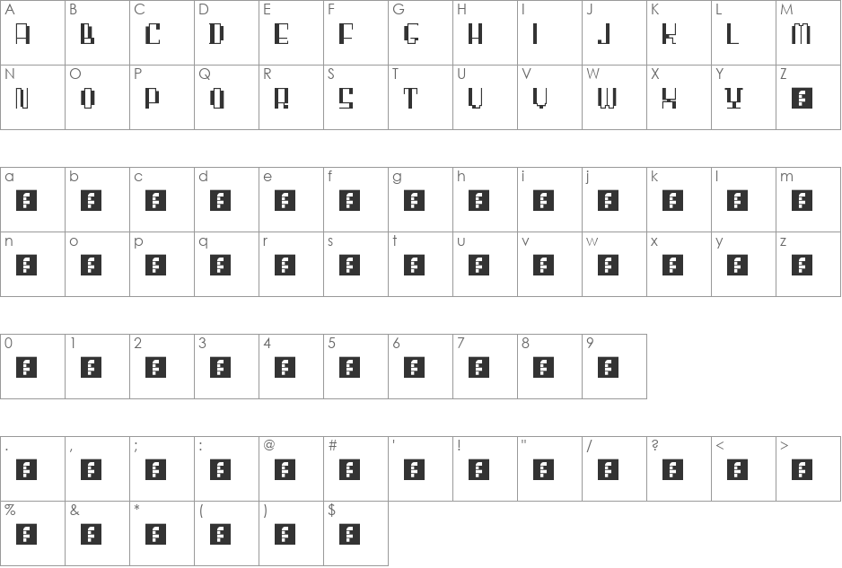 Hendrikus Wijdeveld font character map preview
