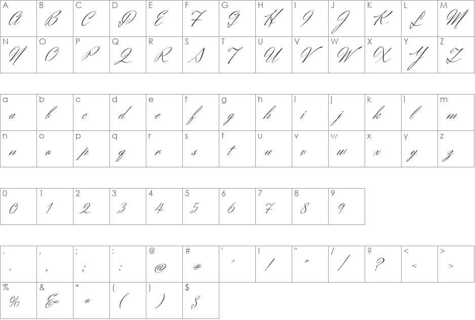 Herr Von Muellerhoff font character map preview