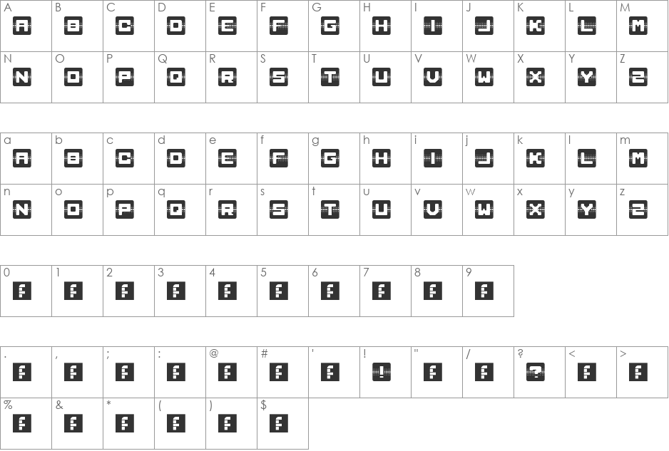 HiFi font character map preview