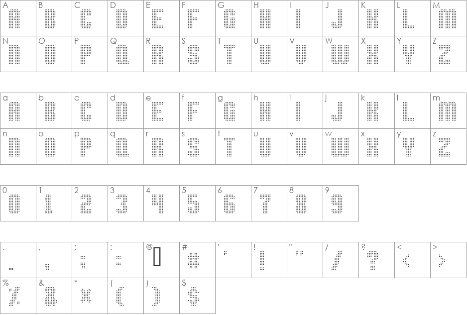 High speed font character map preview