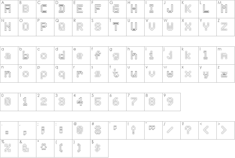 Archway font character map preview