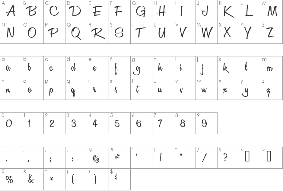 HL Netco 1BK font character map preview