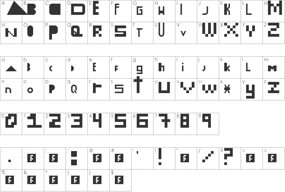 Hola Bitch! font character map preview