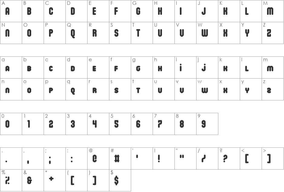 Hors D'oeuvres The Garter font character map preview