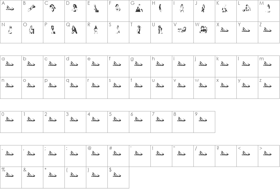 argentinas font character map preview